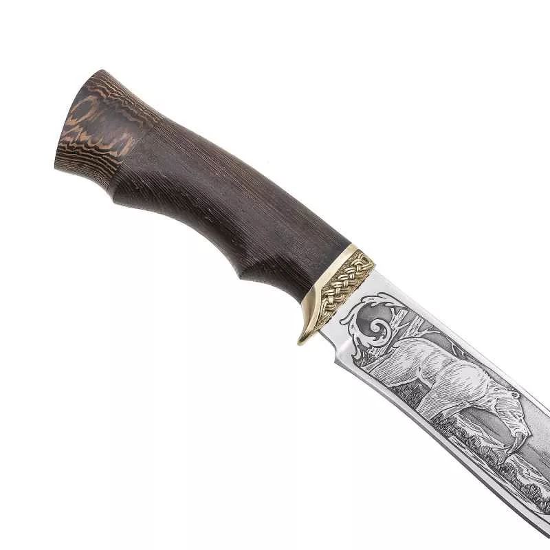 Нож Близнец ков. сталь 95*18 венге литье гравировка